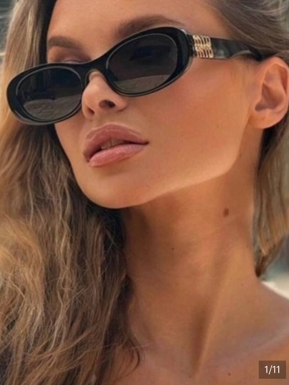 MIU MIU MU 06zs Black/Gold Sunglasses NIB